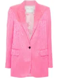 Forte Forte singles-breasted marbled-jacquard blazer - Pink