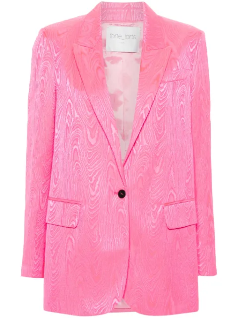 Forte Forte singles-breasted marbled-jacquard blazer
