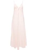 Forte Forte lace-up A-line maxi dress - Pink