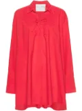 Forte Forte lace-up shirt minidress - Red