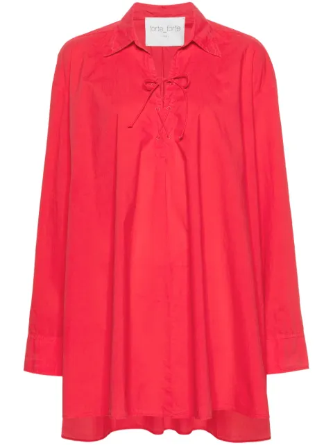 Forte Forte lace-up shirt minidress 12353MYDRESS - 0