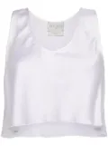 Forte Forte crinkled flared top - White