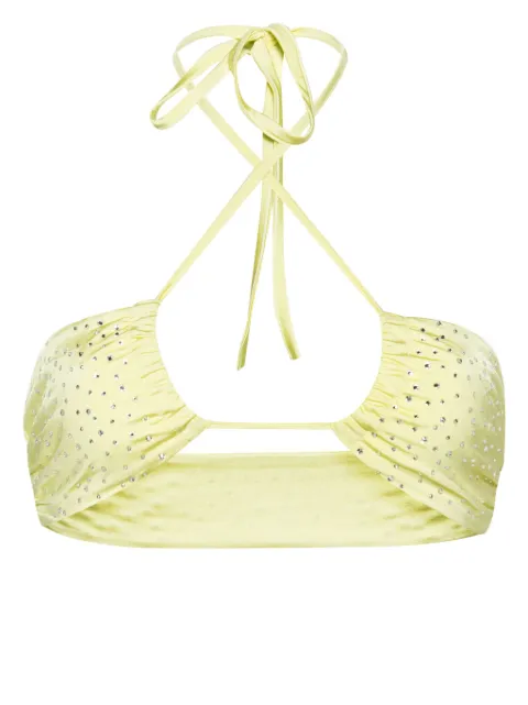 Forte Forte crystal-embellished halterneck bikini top