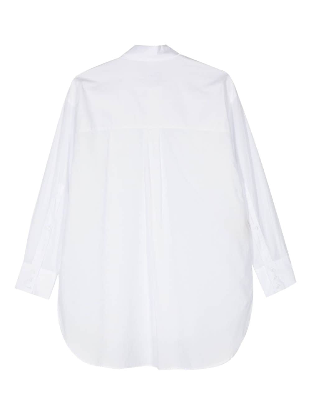 PINKO Katoenen overhemd met geborduurd logo - Wit