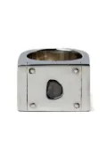 Parts of Four Plate diamond ring single - Silver
