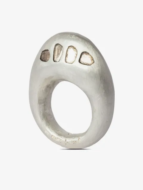 Parts of Four Tall Mountain sterling silver ring