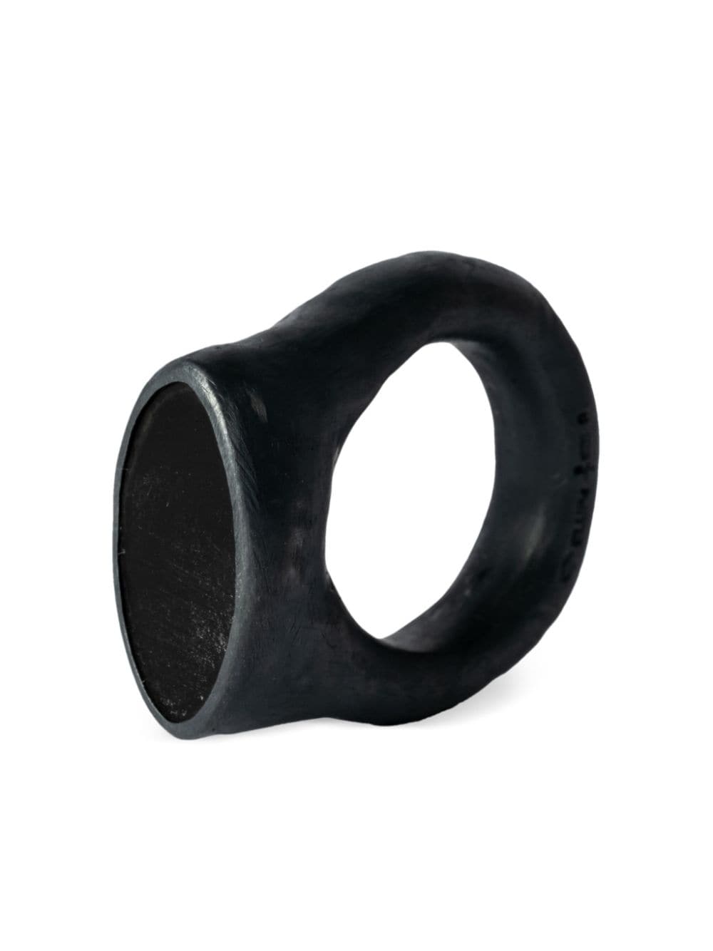 Shop Parts Of Four Roman Charcoal-embellished Ring In Black