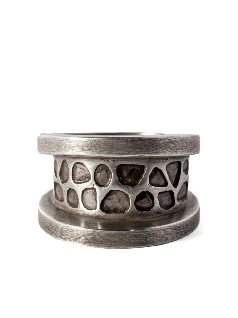 Shop Parts Of Four Chasm Diamond-embellished Ring In Silver