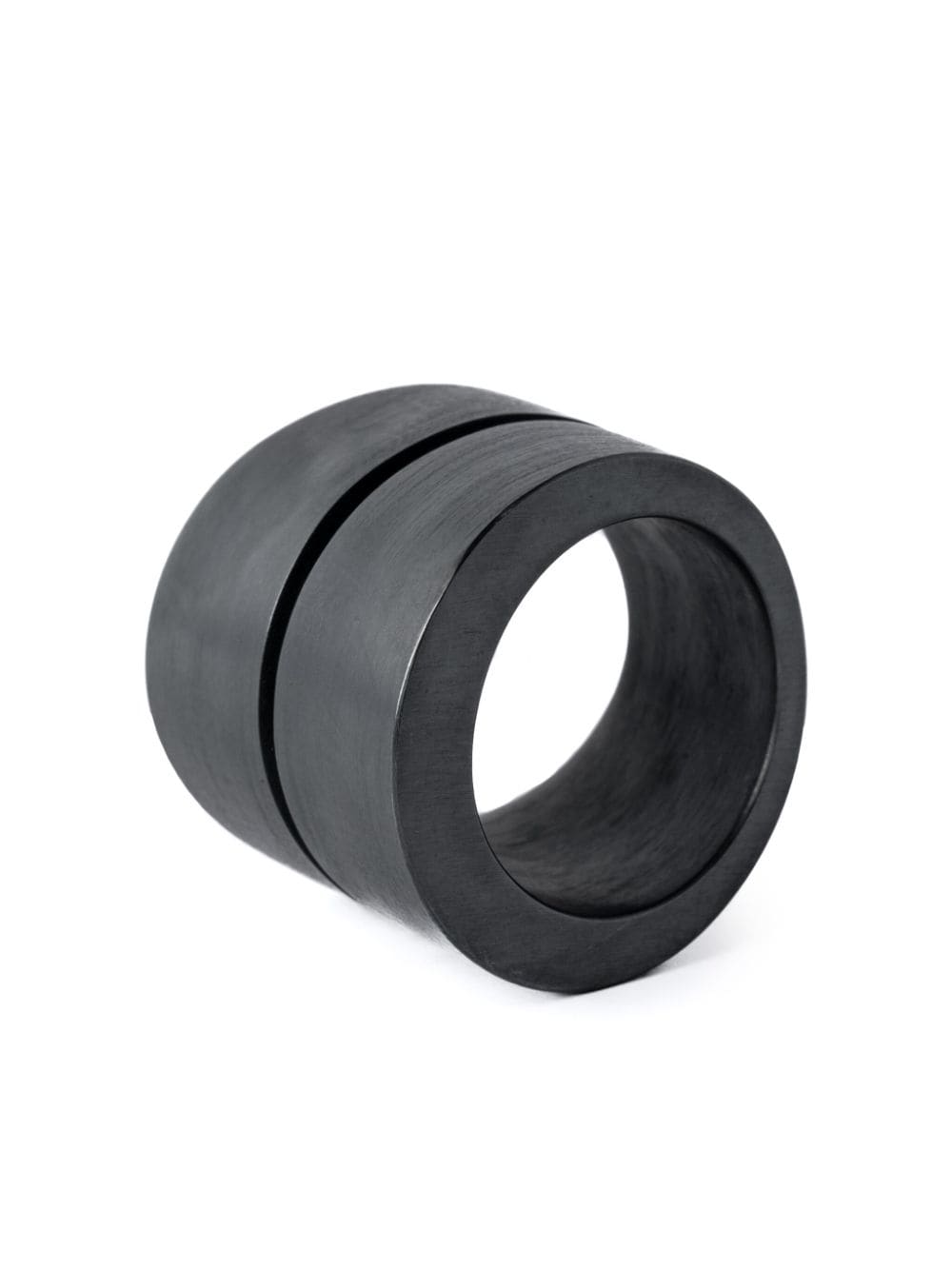 Parts Of Four Crevice Brushed Ring In Black