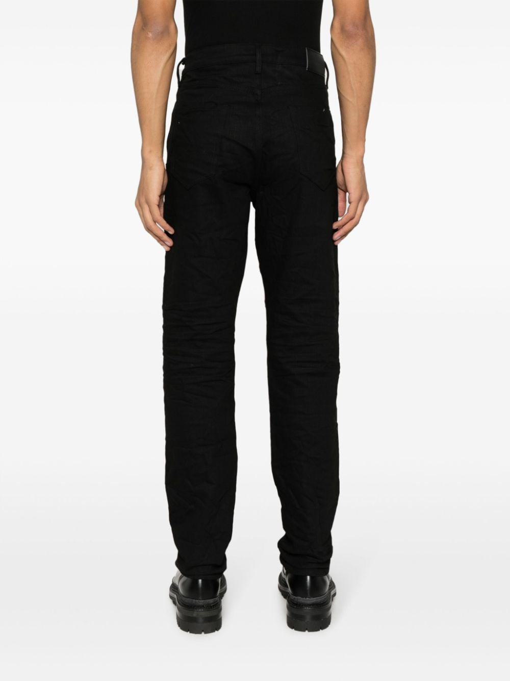 Shop Purple Brand P005 Slim-leg Jeans In Schwarz