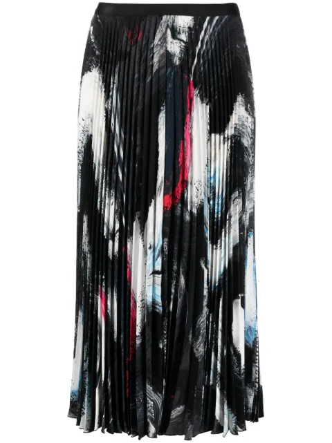 DVF Diane von Furstenberg Mykola pleated midi skirt