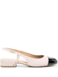 Michael Michael Kors contrasting-toecap leather ballerina shoes - Pink