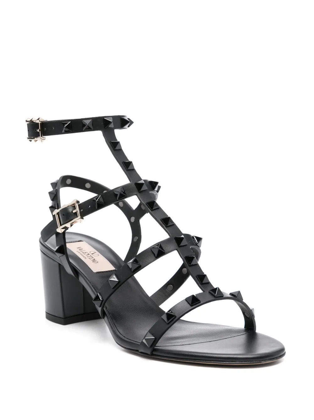 Valentino Garavani Rockstud 65mm leather sandals - Zwart
