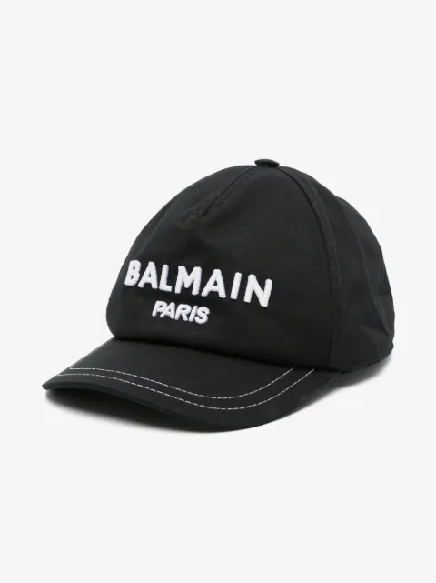 Balmain Kids casquette en coton à logo brodé