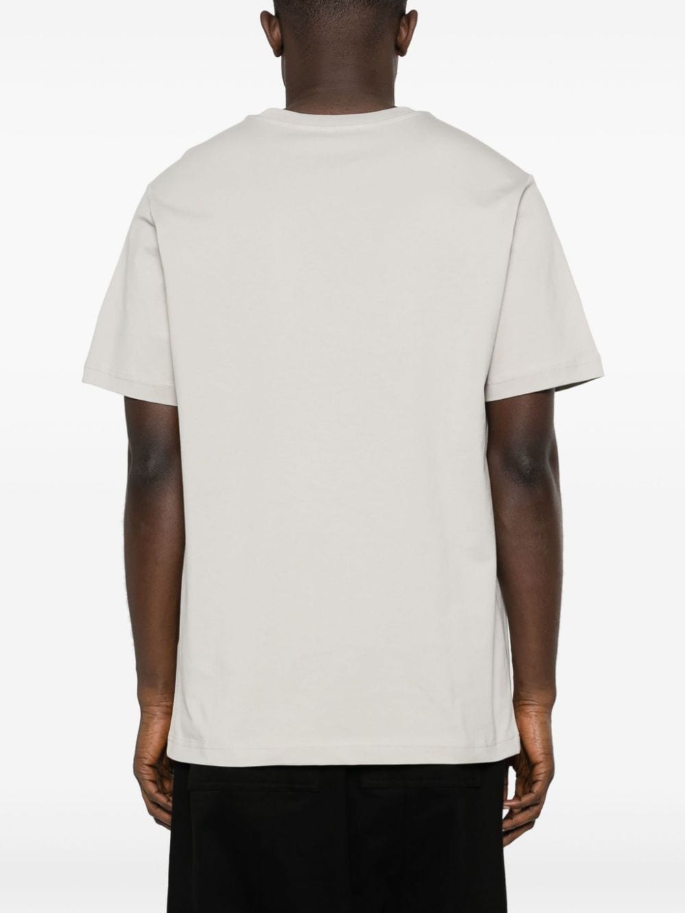 Shop Iceberg Logo-embroidered Cotton T-shirt In Grey