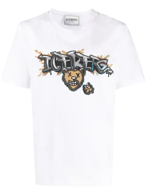 Iceberg graffiti logo-print cotton T-shirt