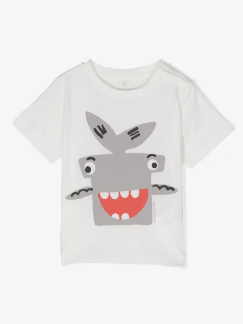 Stella McCartney Kids playera con tiburón estampado