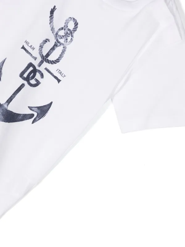 Dolce & Gabbana Kids アンカープリント Tシャツ | ホワイト