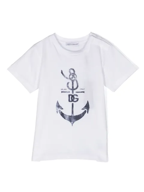 Dolce & Gabbana Kids Camiseta com estampa de âncora