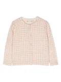 Bonpoint checked cotton cardigan - Neutrals