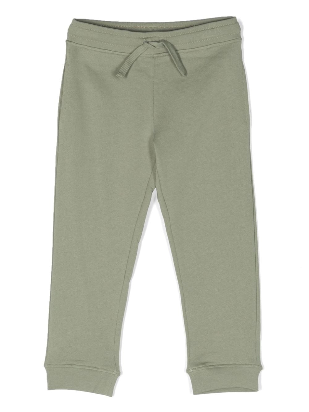Stella Mccartney Kids' Motif-embroidered Cotton Track Trousers In Green