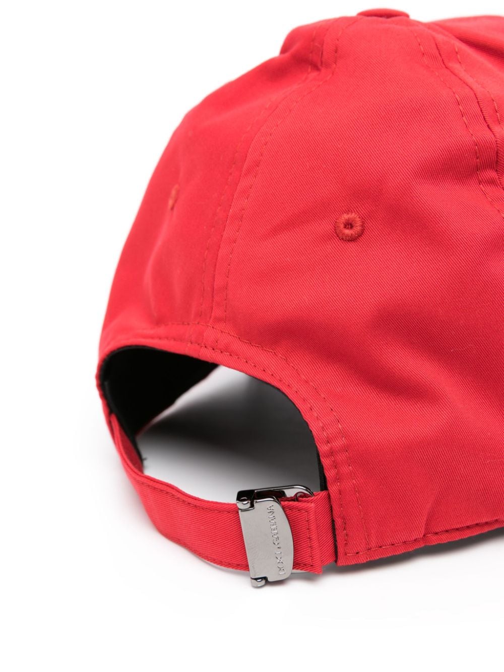 Shop Dolce & Gabbana Logo-plaque Stretch-cotton Hat In Red
