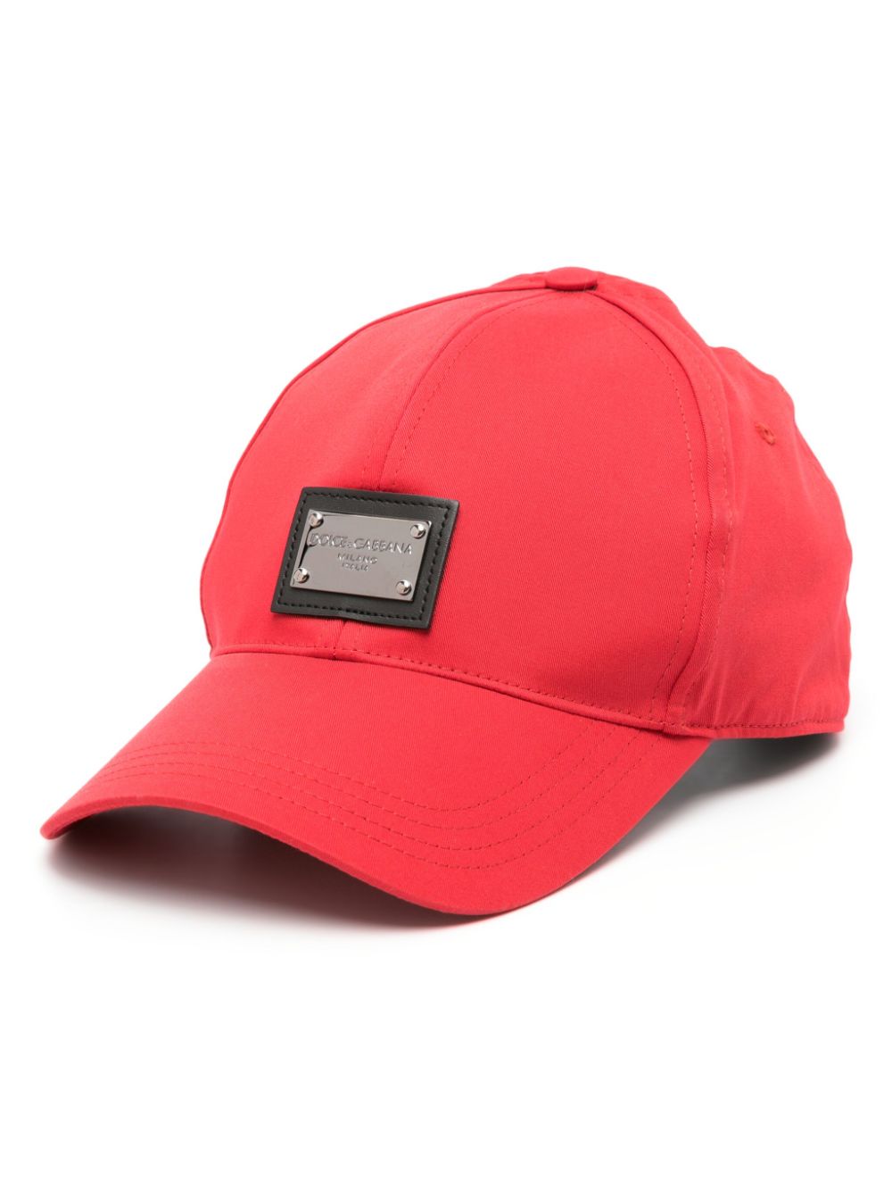 logo-plaque stretch-cotton hat