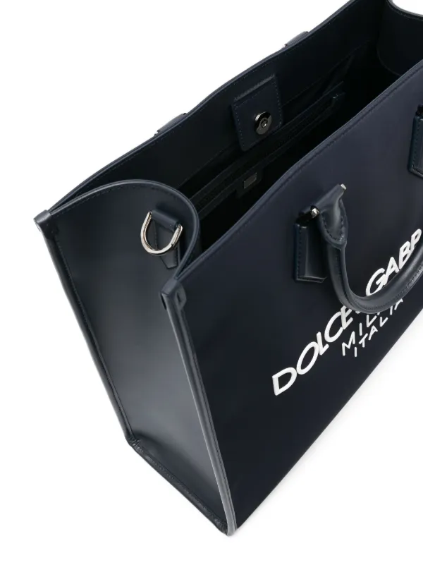 Dolce & Gabbana Large logo-appliqué Tote Bag | Blue | FARFETCH CA