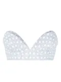 Marysia Bambole printed bikini top - White