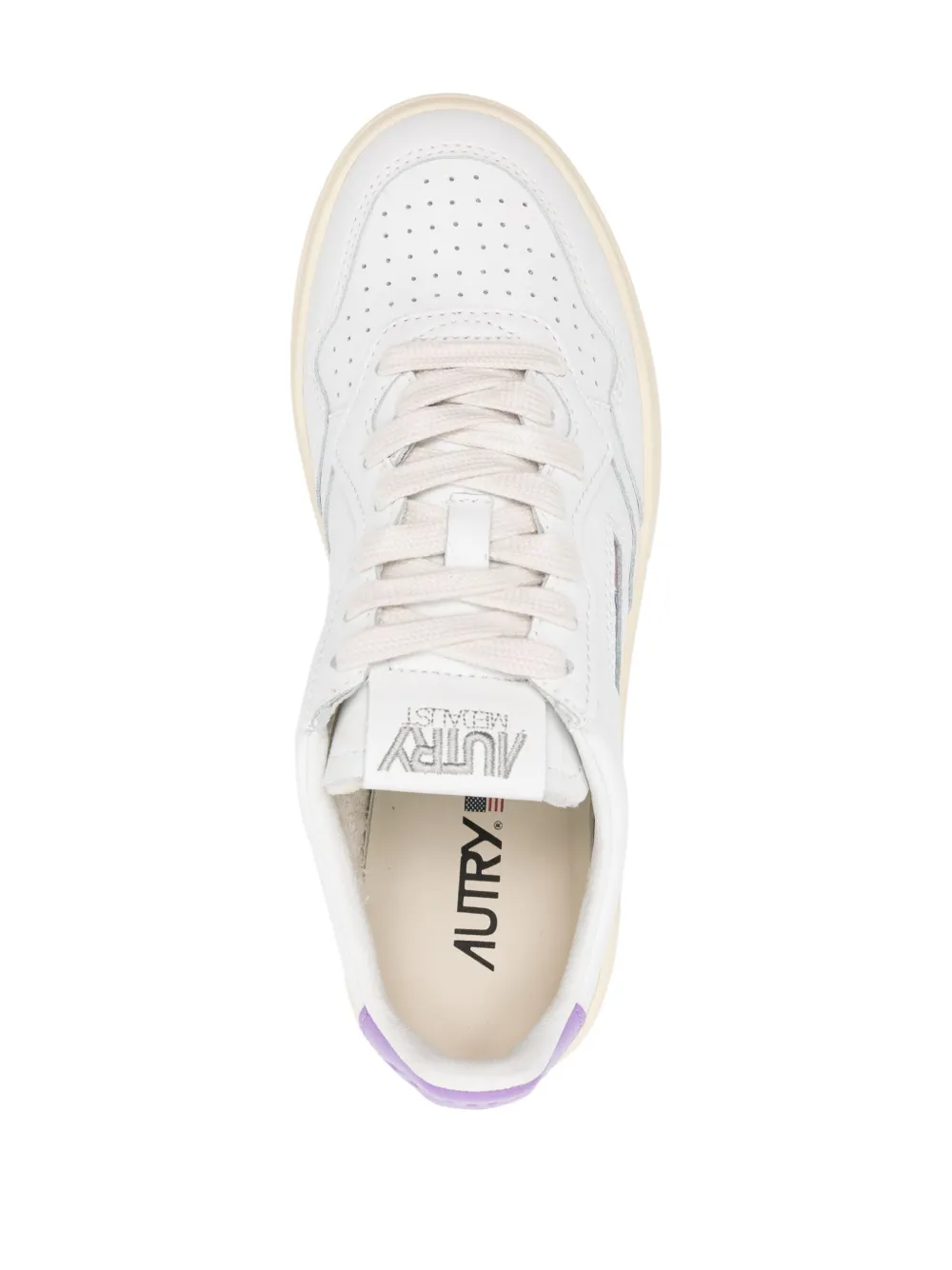 Autry Medalist Leather Sneakers In White