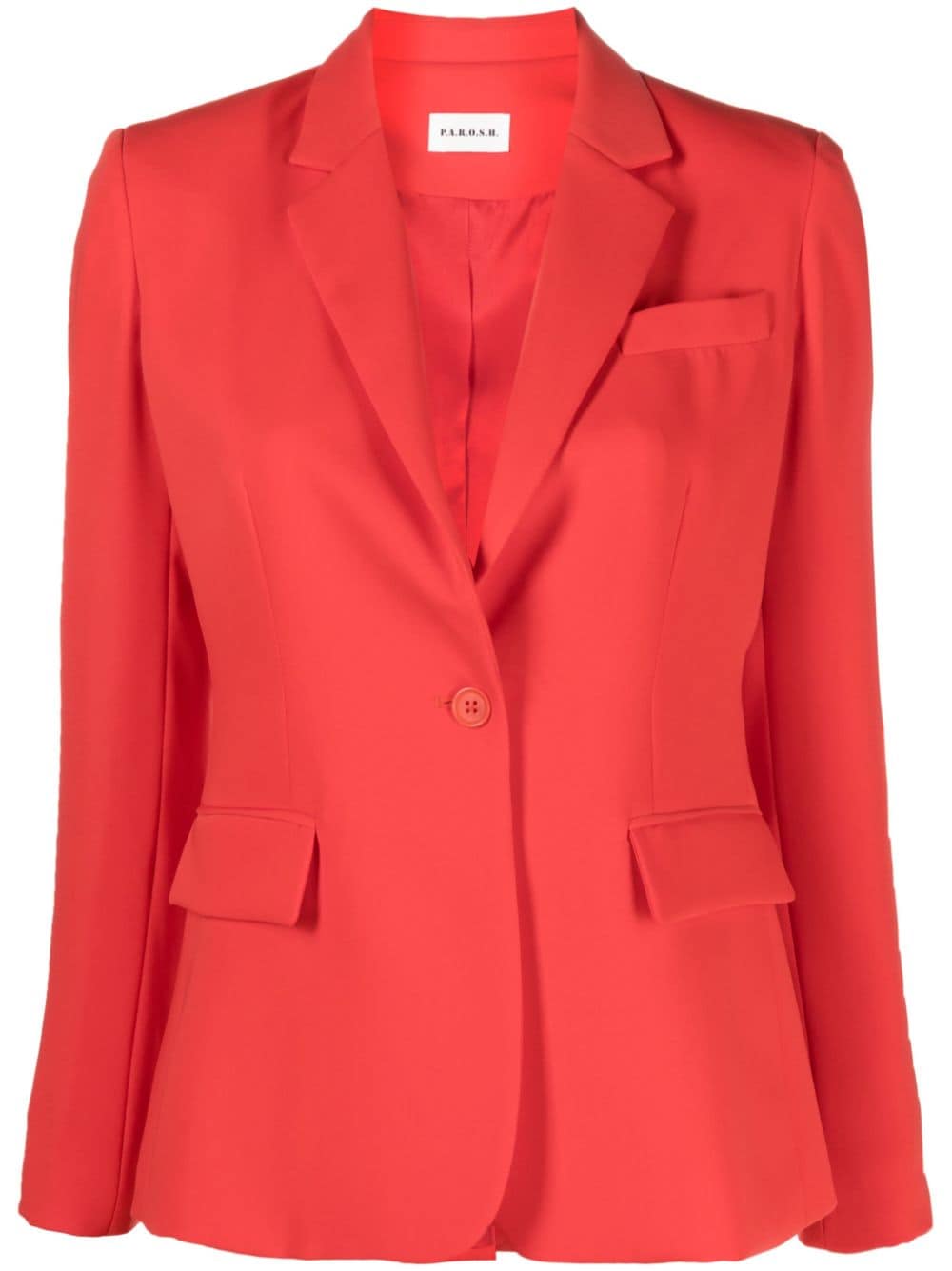 P.A.R.O.S.H. Panty blazer met enkele rij knopen Rood