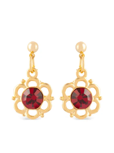 Susan Caplan Vintage 1980s crystal-embellished dangle earrings