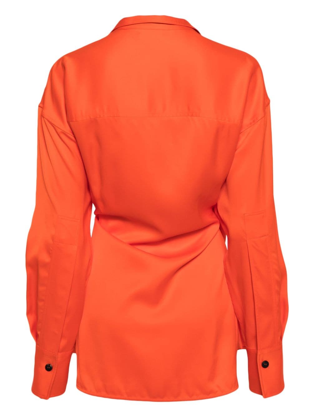 Shop Ferragamo Wrap-design Blouse In Orange