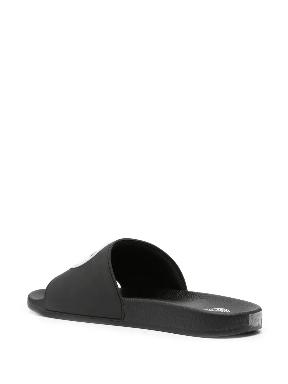 Shop Just Cavalli Logo-embossed Flip-flops In Black