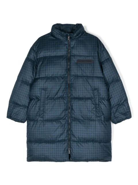 Emporio Armani Kids houndstooth-print quilted jacket