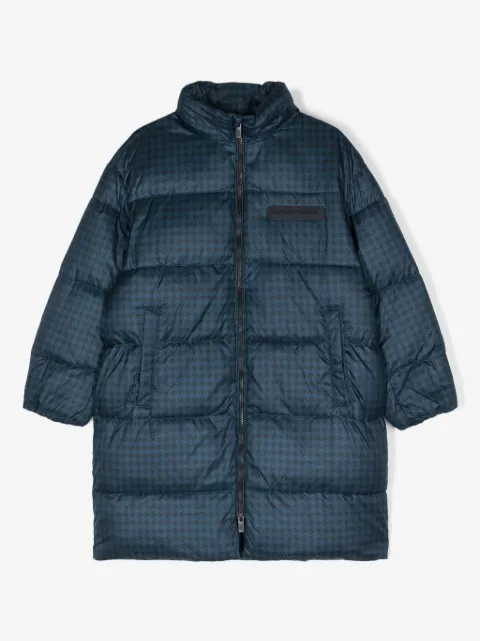 Emporio Armani Kids veste matelassée à motif pied-de-poule