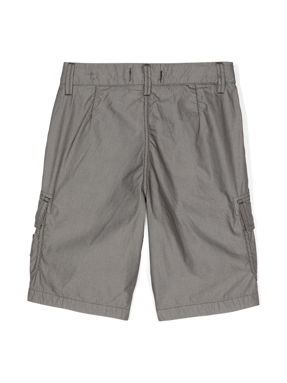 Shop Stone Island Junior Compass-badge Cargo Shorts In Grey