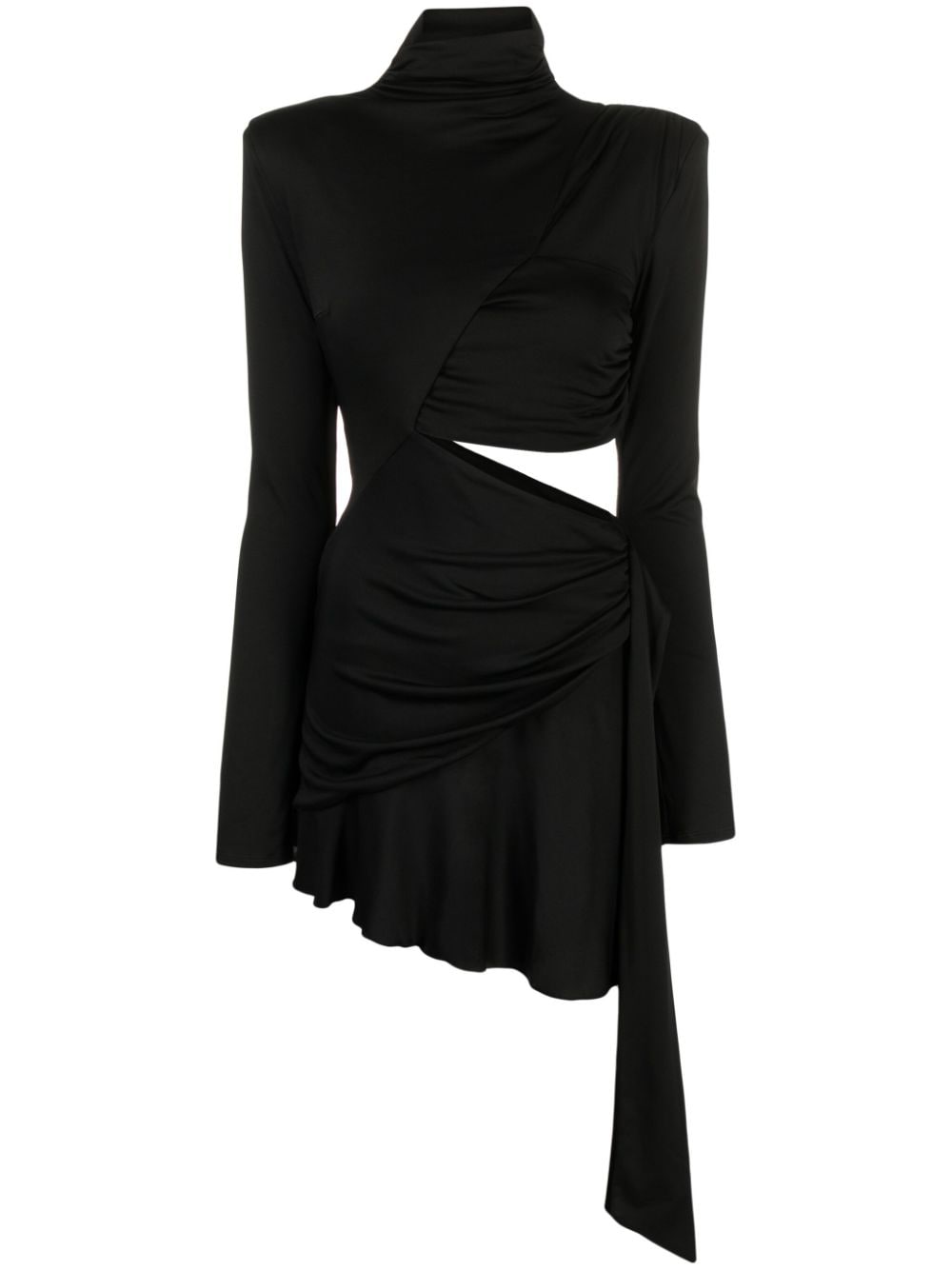 Shop De La Vali Bowery Cut-out Detail Minidress In Black