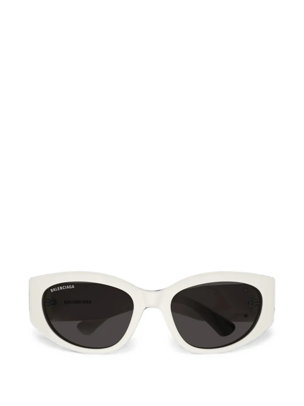 Balenciaga Eyewear Bossy zonnebril met rond montuur Wit