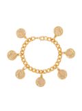 Susan Caplan Vintage 1990s medallion charm bracelet - Gold