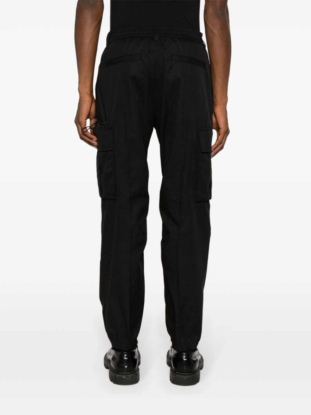 Shop Versace Medusa Head Cargo Trousers In Black