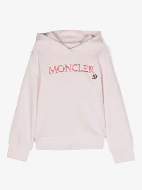 Moncler Enfant hoodie con logo bordado