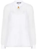Moschino T-bar fastening silk blouse - White