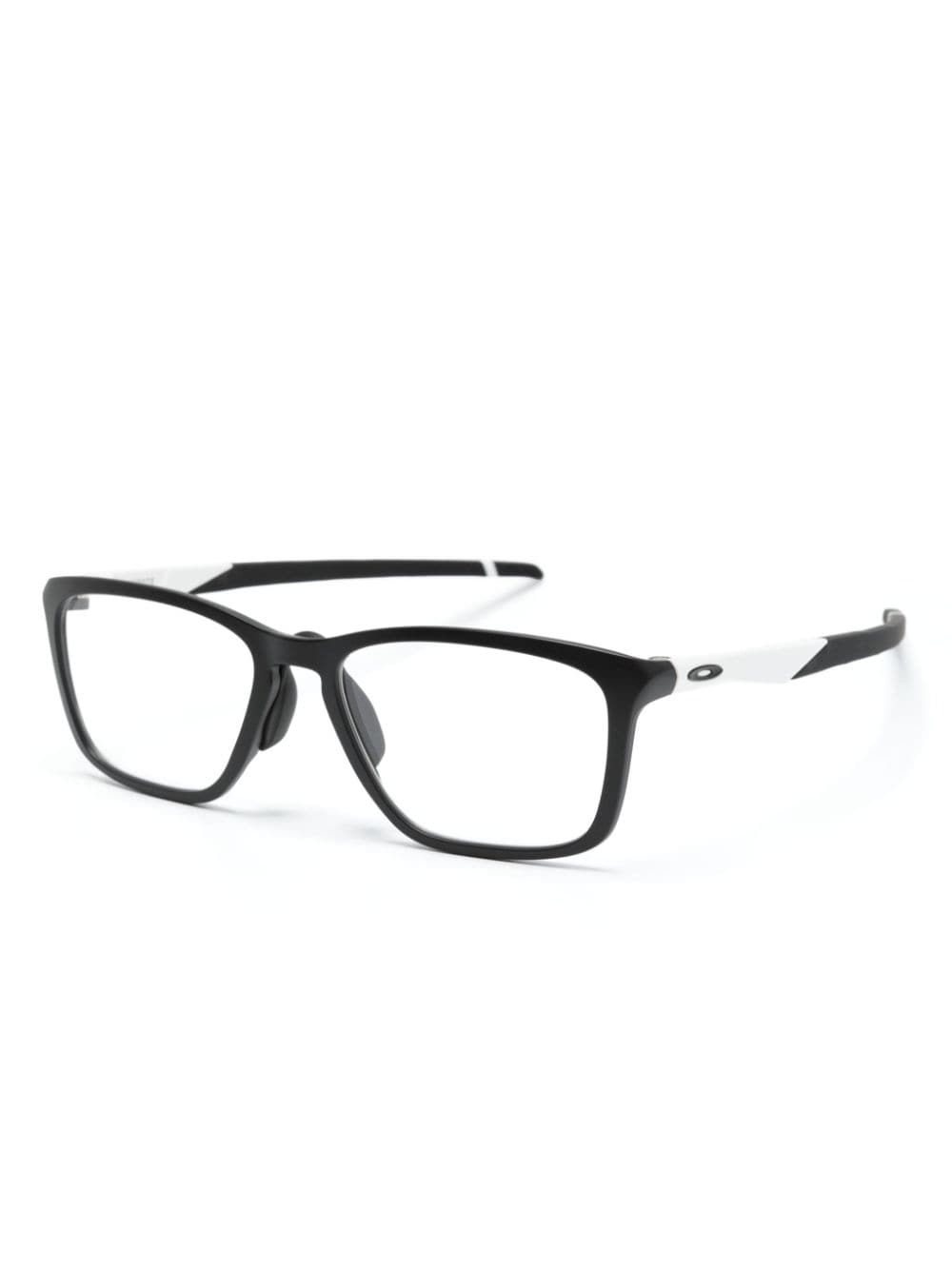 Shop Oakley Rectangle-frame Glasses In Black