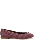 Manolo Blahnik Veralli woven-raffia ballerina shoes - Red