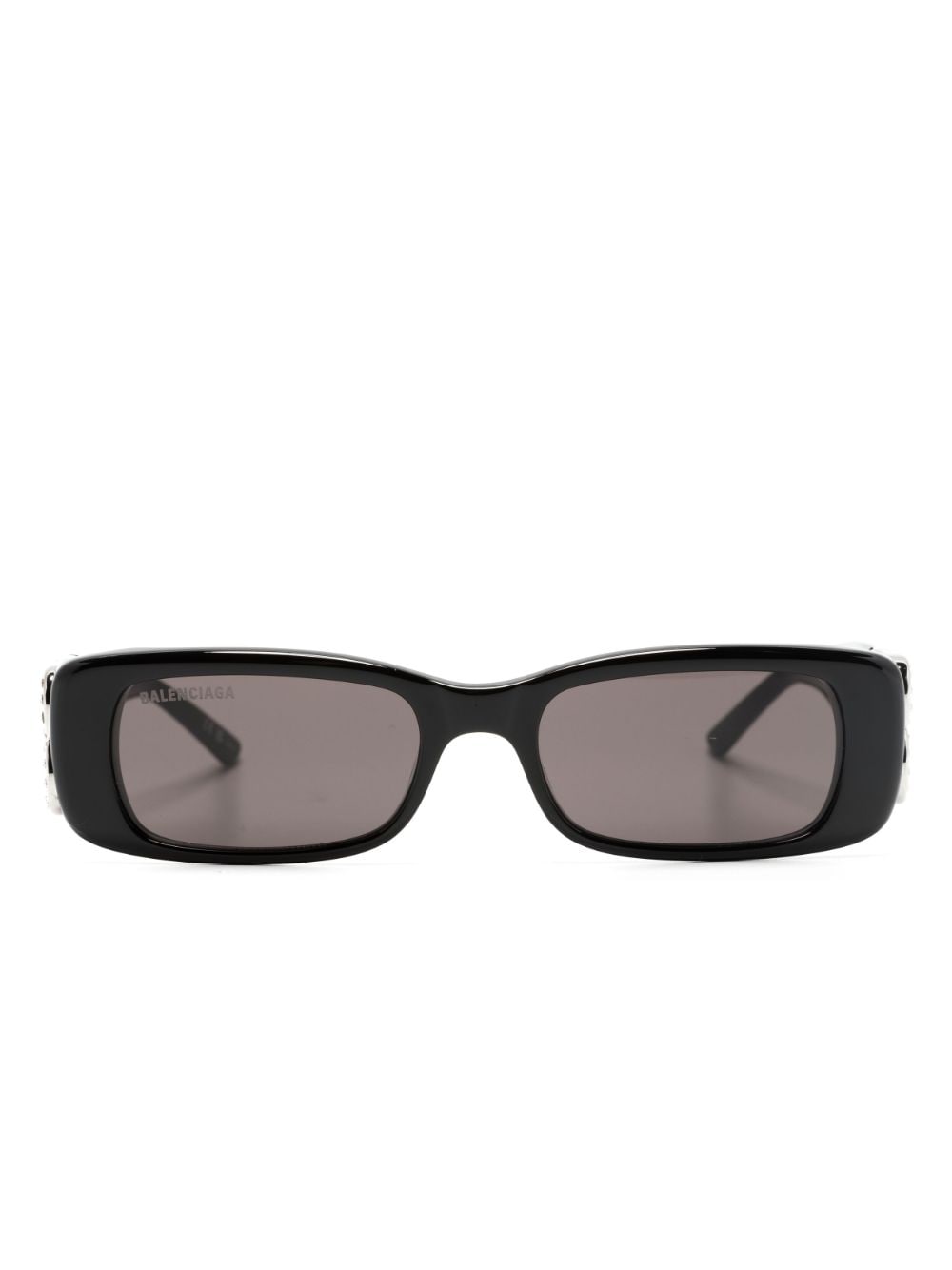 Balenciaga Dynasty Rectangle-frame Sunglasses In Black