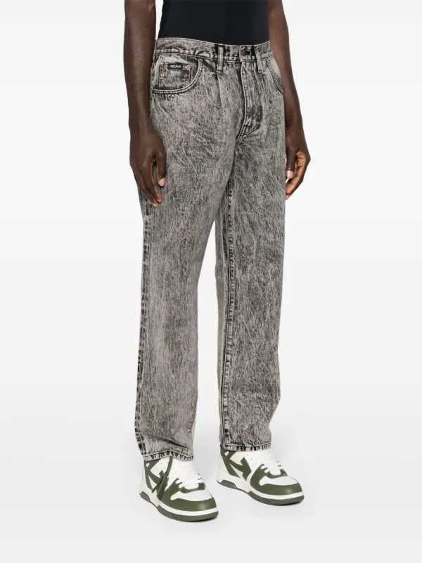NOAH NY ミッドライズ ストレートジーンズ | ブラック | FARFETCH JP