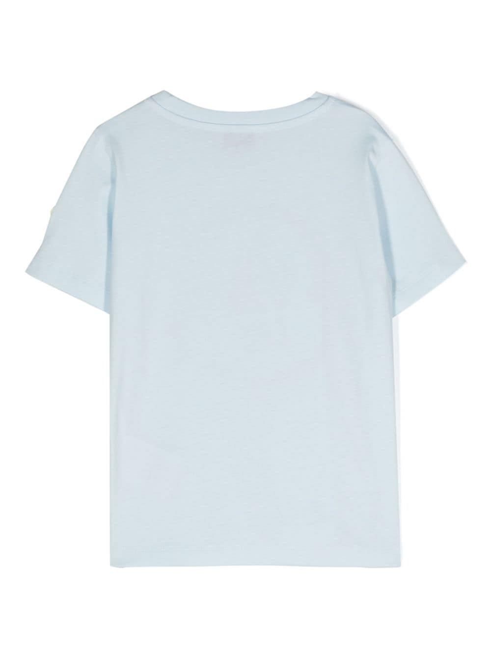 Moncler Enfant T-shirt met logoprint Blauw