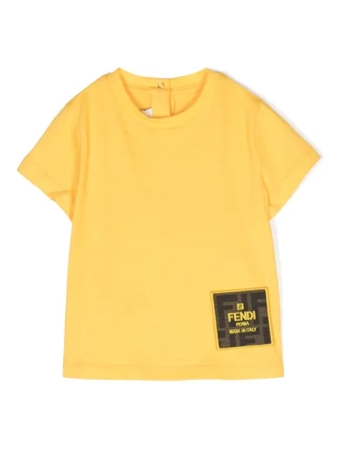 Fendi Kids logo-patch cotton T-shirt