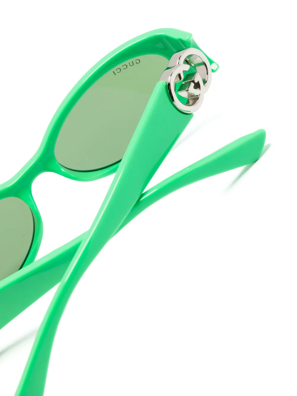 Gucci Eyewear Hailey zonnebril met ovalen montuur Groen